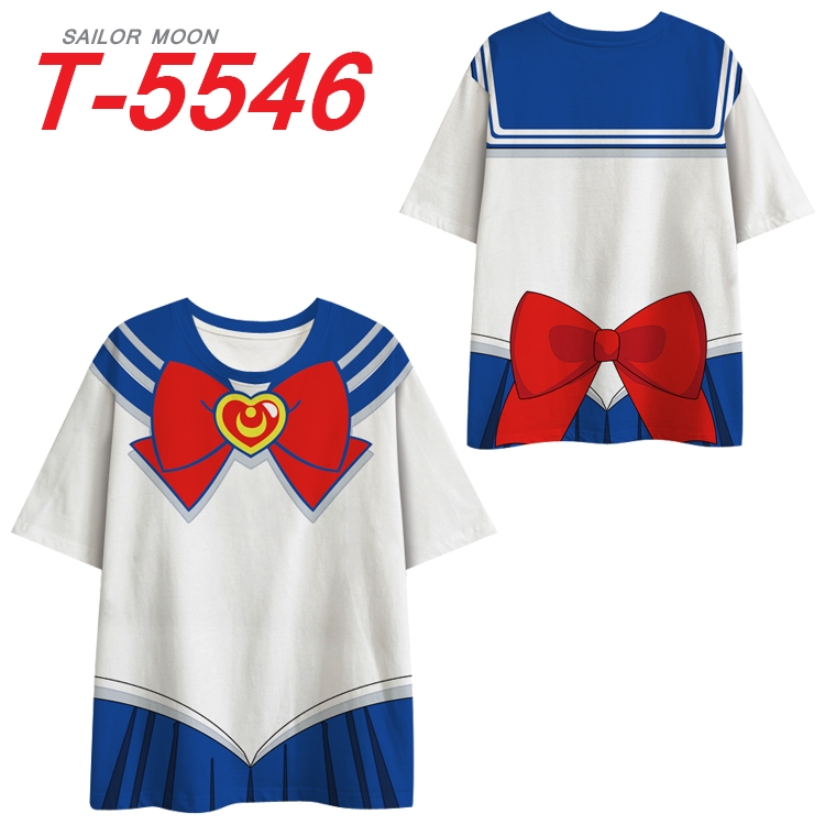 sailormoon Anime Peripheral Full Color Milk Silk Short Sleeve T-Shirt from S to 6XL T-5546