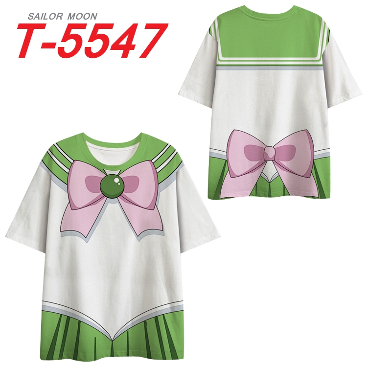 sailormoon Anime Peripheral Full Color Milk Silk Short Sleeve T-Shirt from S to 6XL  T-5547
