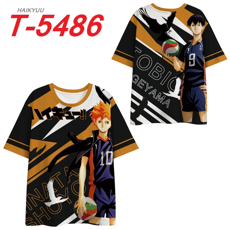 Haikyuu!! Anime Peripheral Full Color Milk Silk Short Sleeve T-Shirt from S to 6XL  T-5483