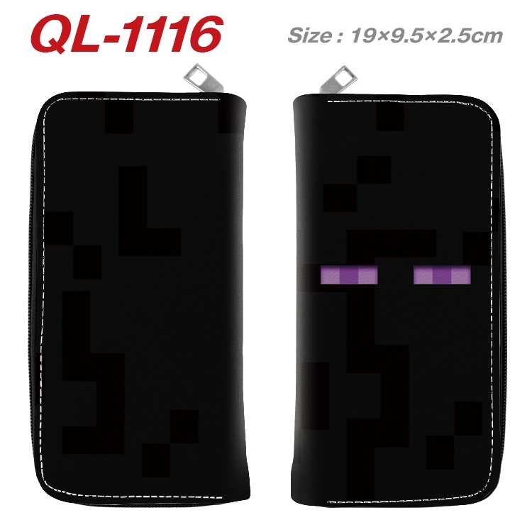 Minecraft Anime pu leather long zipper wallet 19X9.5X2.5CM QL-1116
