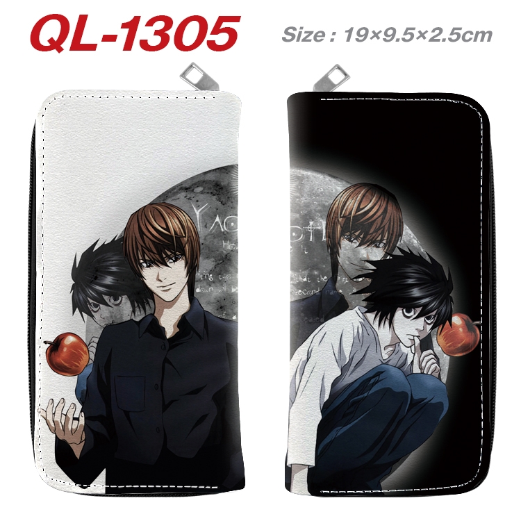 Death note Anime pu leather long zipper wallet 19X9.5X2.5CM QL-1305