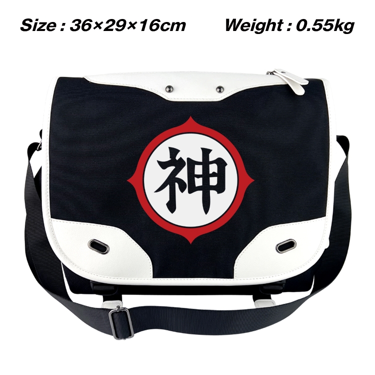 DRAGON BALL lack and white anime waterproof one shoulder messenger bag schoolbag 36X29X16CM