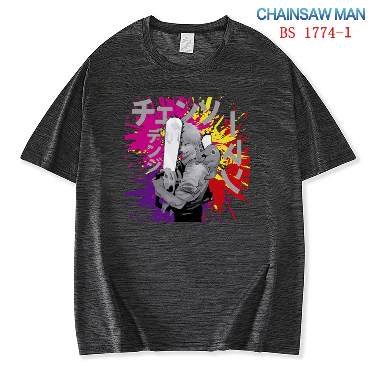 Chainsaw Man ice silk cotton loose and comfortable T-shirt from XS to 5XL   BS-1774-1