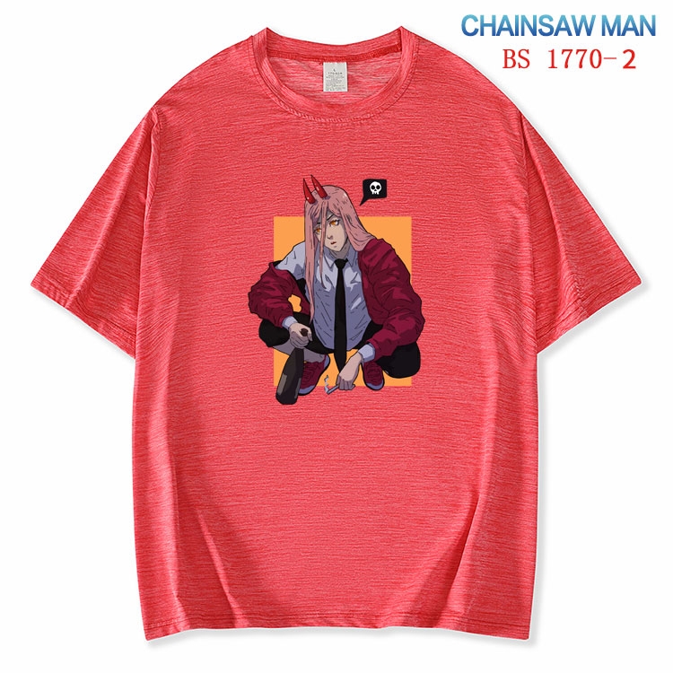 Chainsaw Man ice silk cotton loose and comfortable T-shirt from XS to 5XL  BS-1770-2