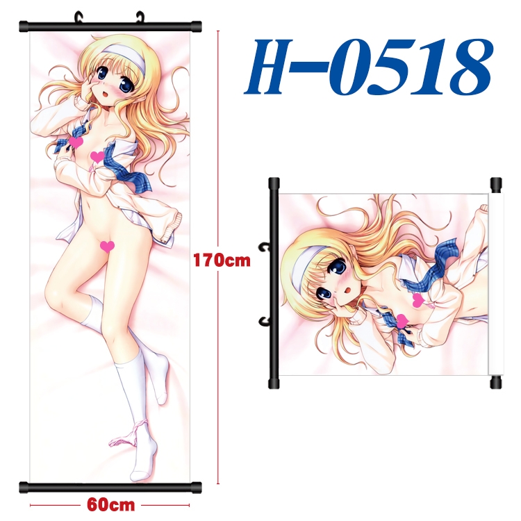 Suzuki Kana Black plastic rod cloth hanging canvas painting 60x170cm H-0518