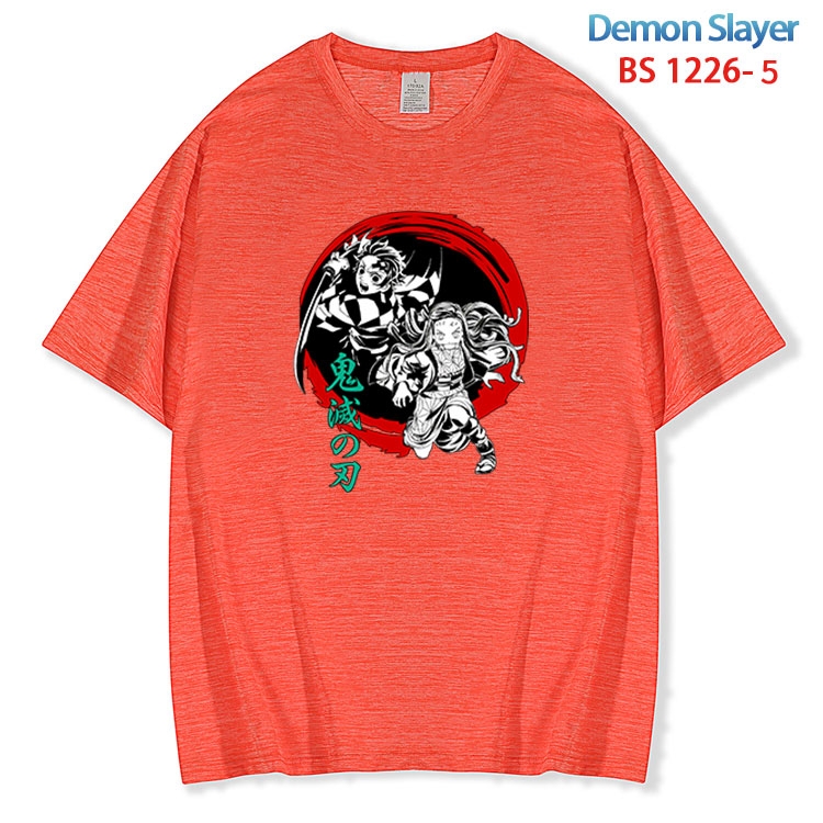 Demon Slayer Kimets ice silk cotton loose and comfortable T-shirt from XS to 5XL BS 1226 5