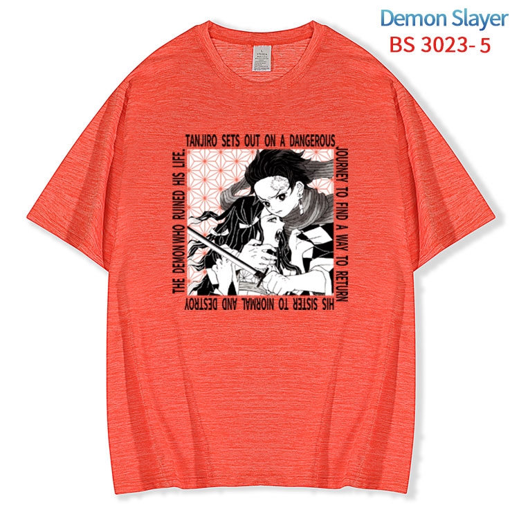 Demon Slayer Kimets ice silk cotton loose and comfortable T-shirt from XS to 5XL BS-3023-5