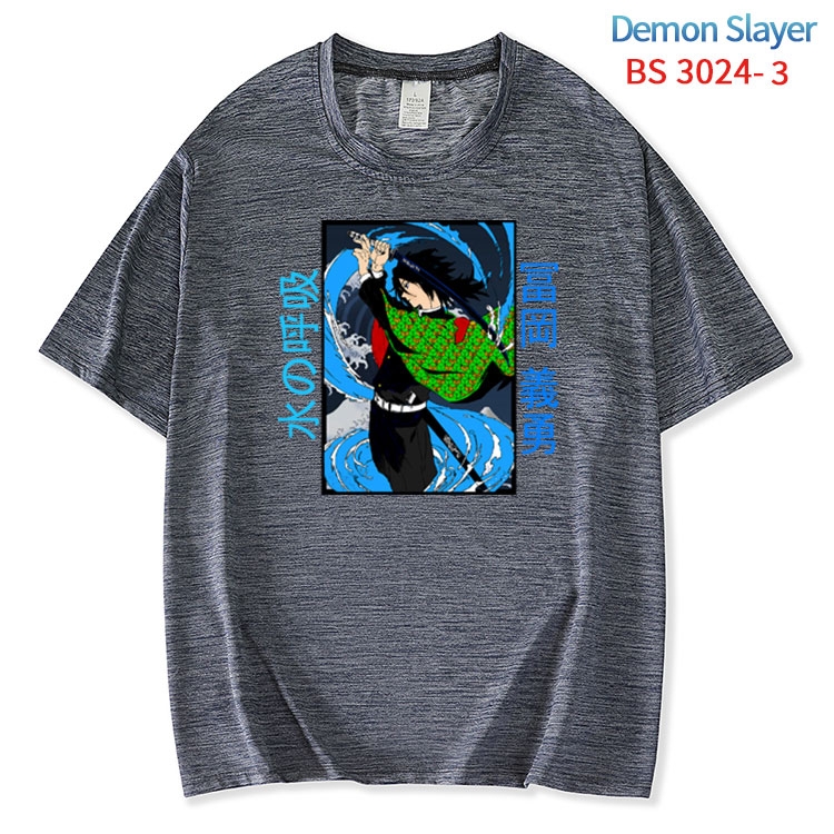 Demon Slayer Kimets ice silk cotton loose and comfortable T-shirt from XS to 5XL BS-3024-3