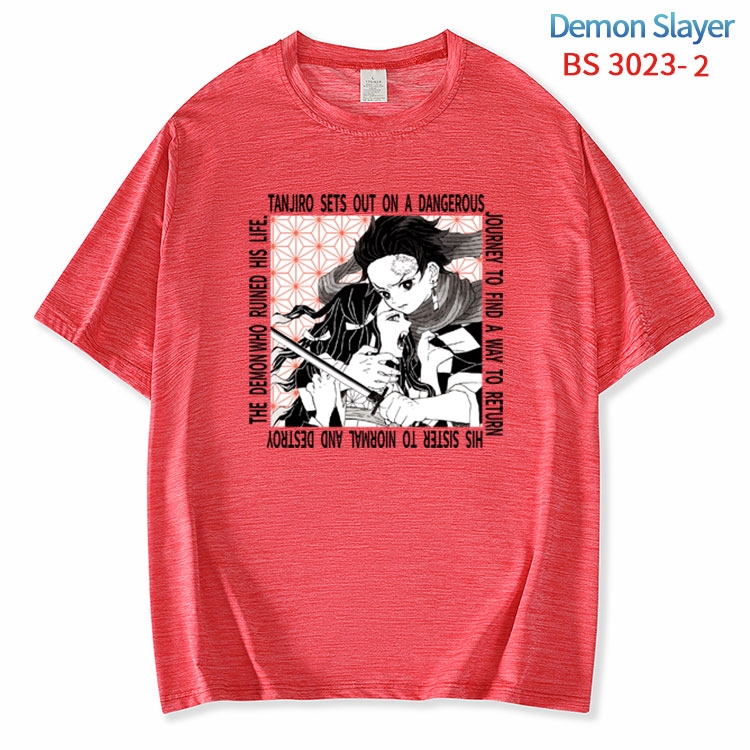 Demon Slayer Kimets ice silk cotton loose and comfortable T-shirt from XS to 5XL BS-3023-2