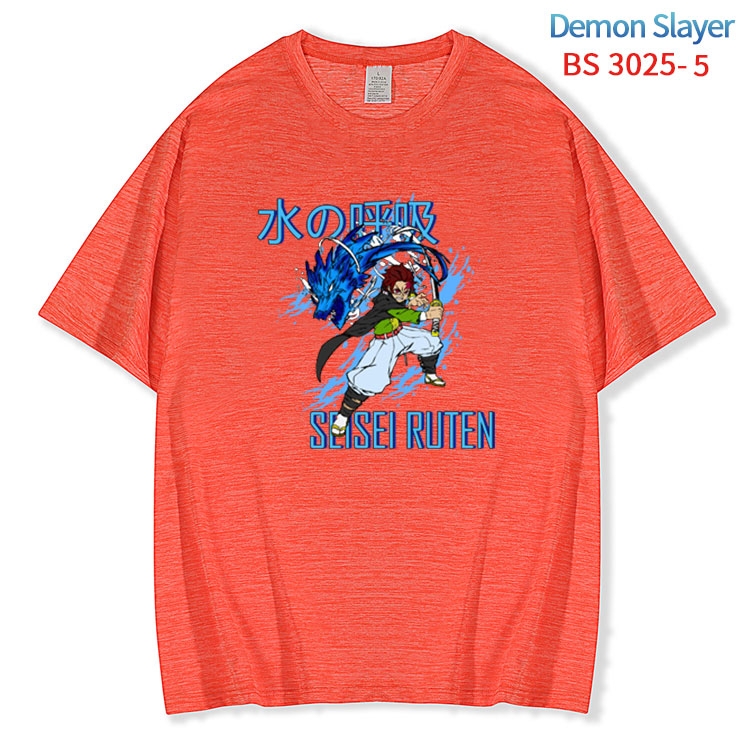 Demon Slayer Kimets ice silk cotton loose and comfortable T-shirt from XS to 5XL BS-3025-5