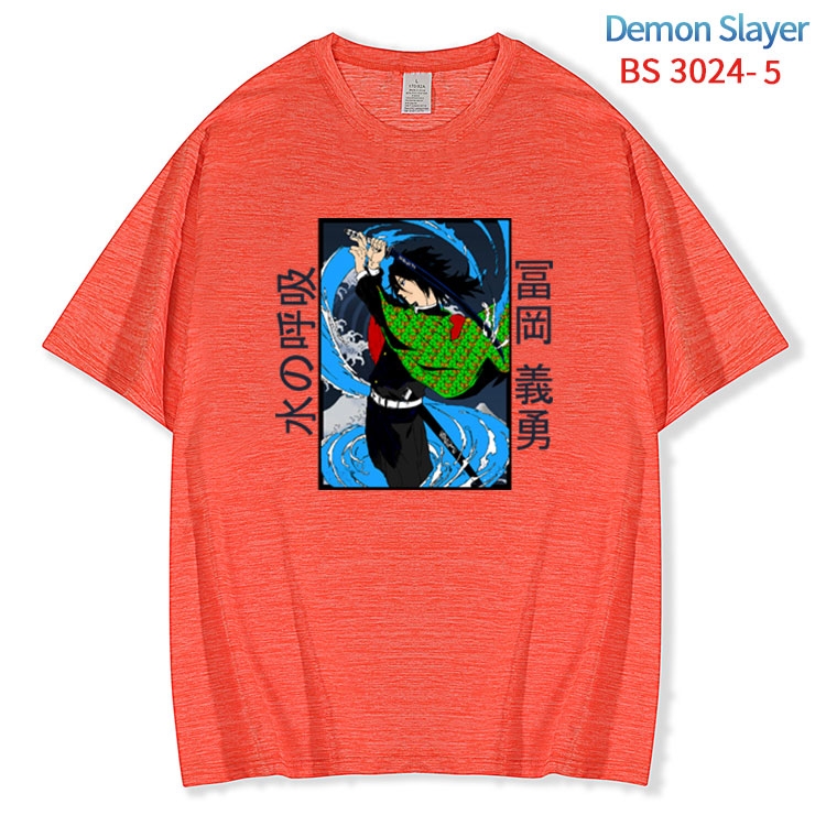 Demon Slayer Kimets ice silk cotton loose and comfortable T-shirt from XS to 5XL BS-3024-5