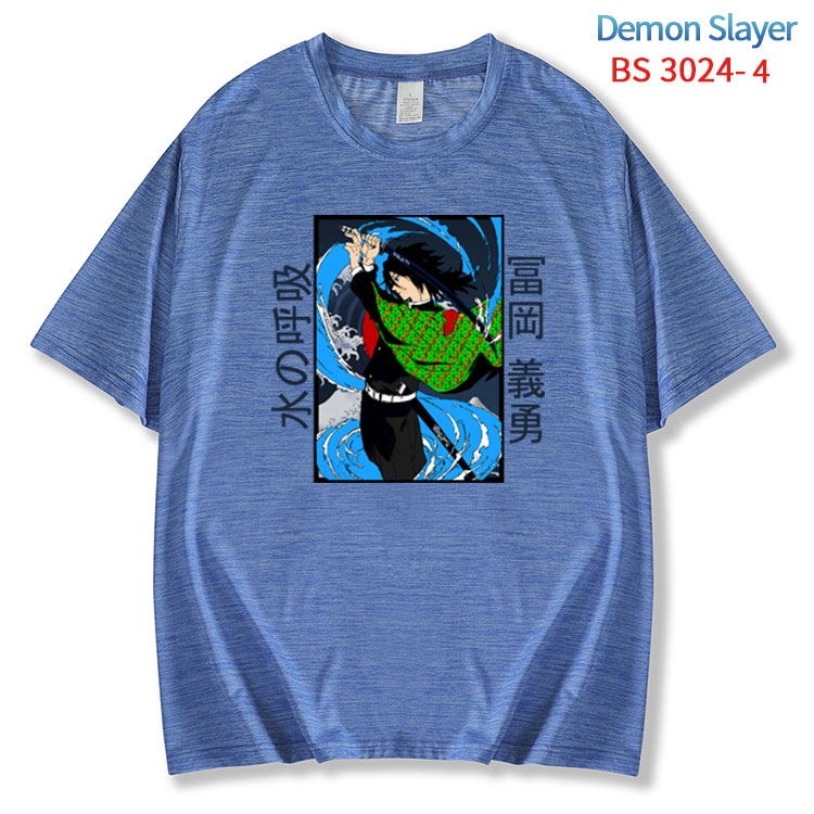 Demon Slayer Kimets ice silk cotton loose and comfortable T-shirt from XS to 5XL BS-3024-4