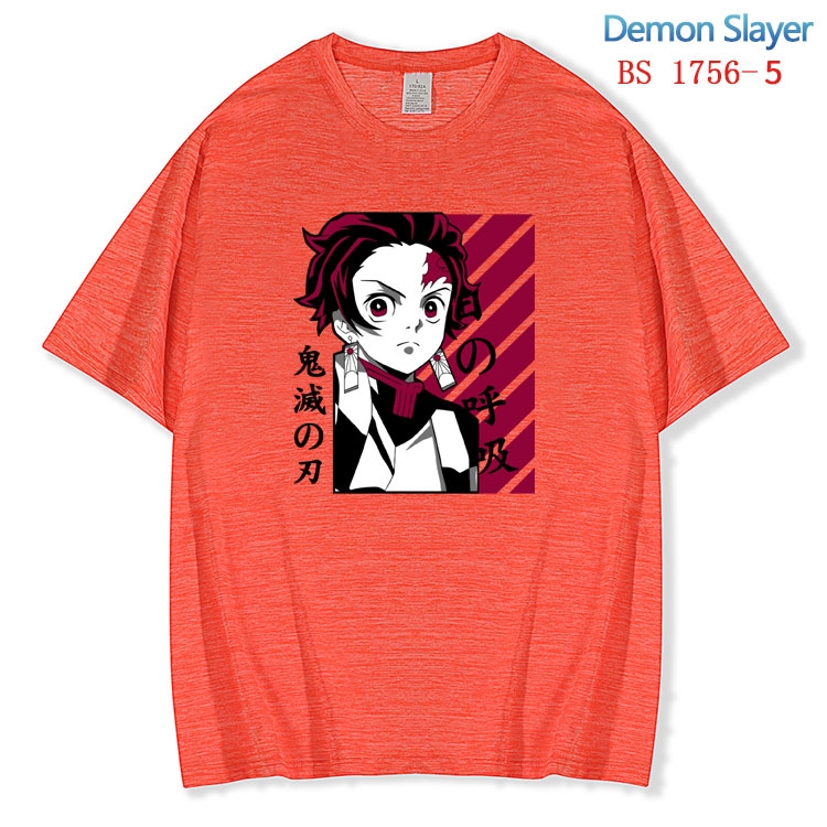 Demon Slayer Kimets ice silk cotton loose and comfortable T-shirt from XS to 5XL  BS-1756-5