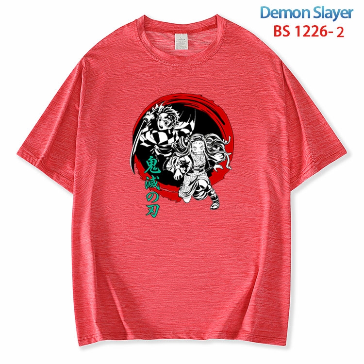 Demon Slayer Kimets ice silk cotton loose and comfortable T-shirt from XS to 5XL  BS 1226 2