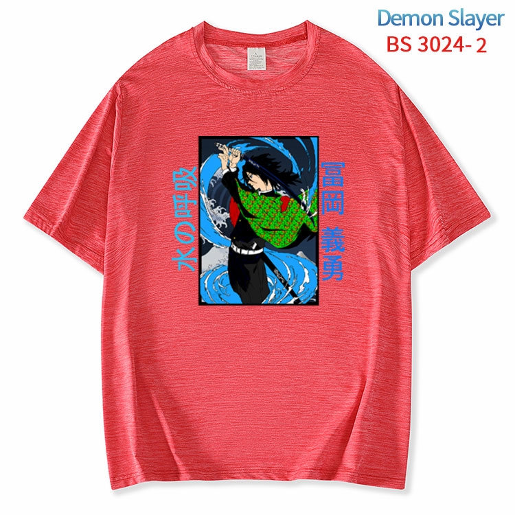 Demon Slayer Kimets ice silk cotton loose and comfortable T-shirt from XS to 5XL BS-3024-2