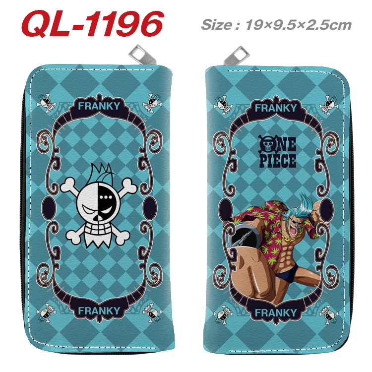 One Piece Anime pu leather long zipper wallet 19X9.5X2.5CM 