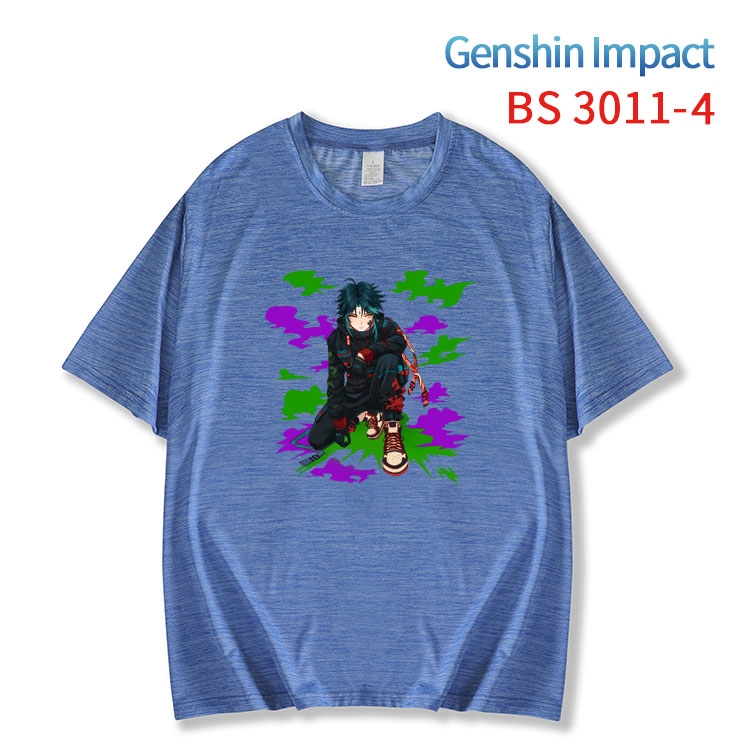 Genshin Impact  ice silk cotton loose and comfortable T-shirt from XS to 5XL BS-3011-4