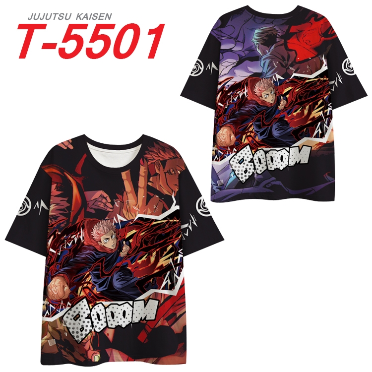 Jujutsu Kaisen Anime Peripheral Full Color Milk Silk Short Sleeve T-Shirt from S to 6XL T-5501