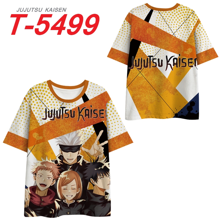 Jujutsu Kaisen Anime Peripheral Full Color Milk Silk Short Sleeve T-Shirt from S to 6XL T-5499