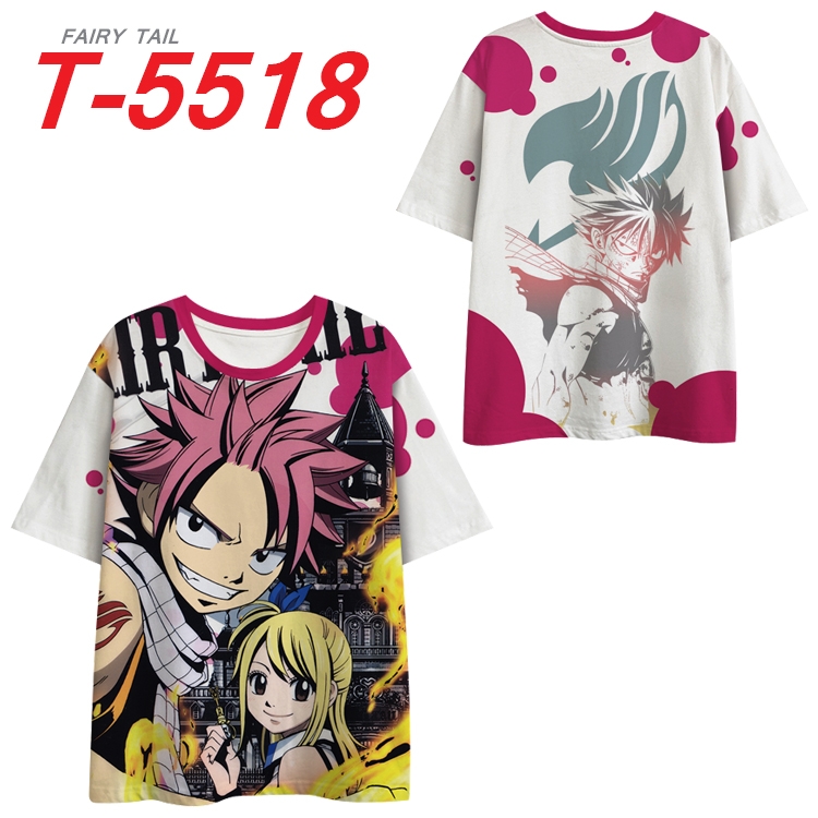 Fairy tail  Anime Peripheral Full Color Milk Silk Short Sleeve T-Shirt from S to 6XL T-5518