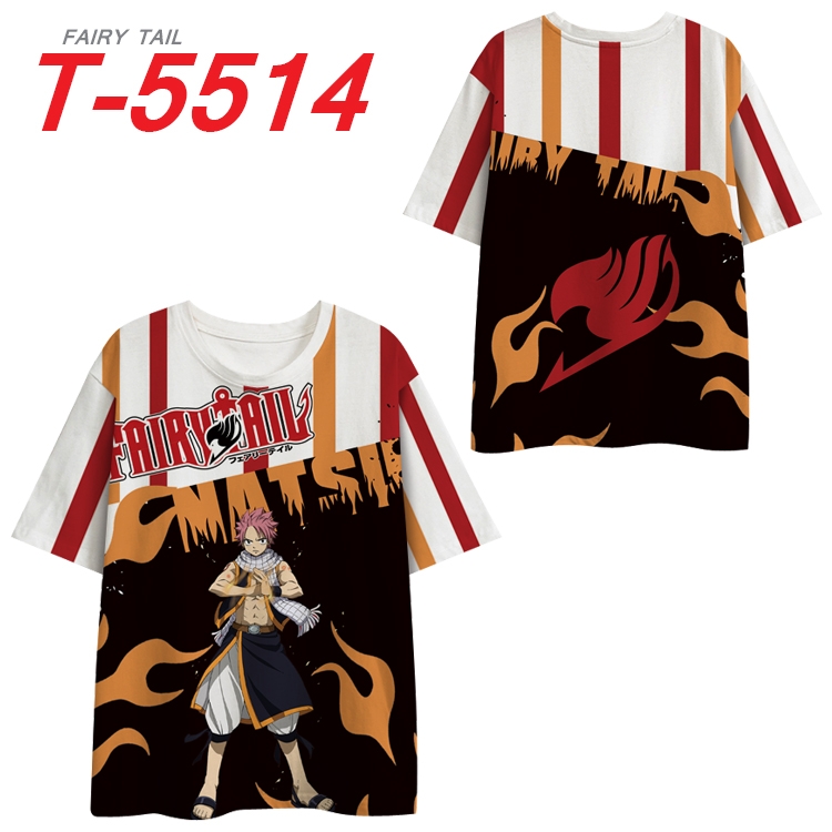 Fairy tail  Anime Peripheral Full Color Milk Silk Short Sleeve T-Shirt from S to 6XL T-5514