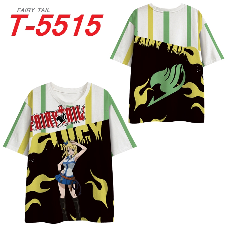 Fairy tail  Anime Peripheral Full Color Milk Silk Short Sleeve T-Shirt from S to 6XL T-5515