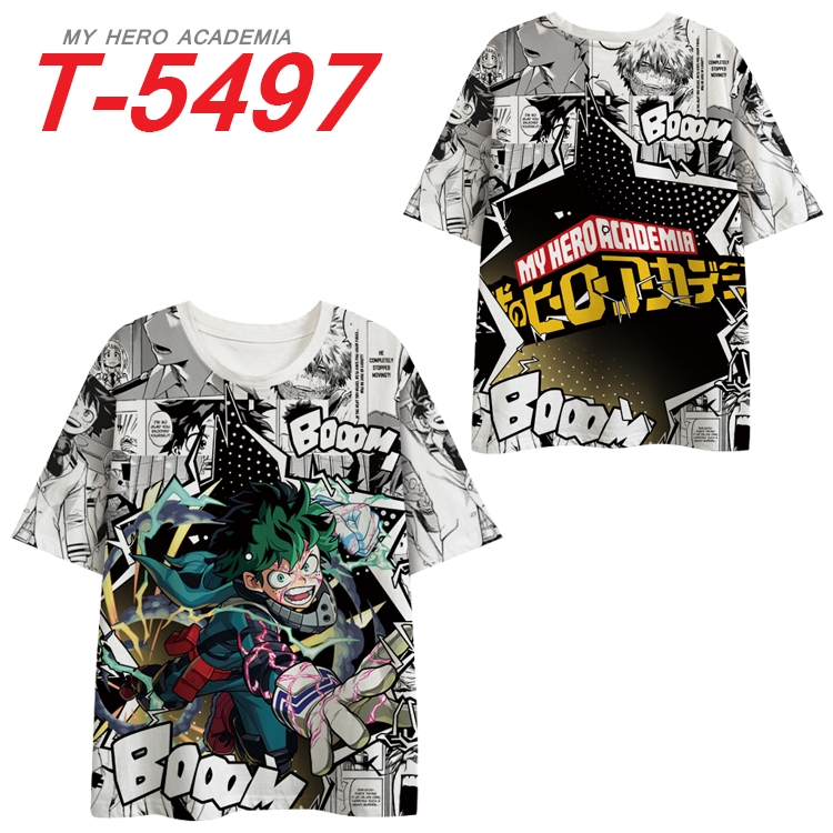 My Hero Academia Anime Peripheral Full Color Milk Silk Short Sleeve T-Shirt from S to 6XL T-5497
