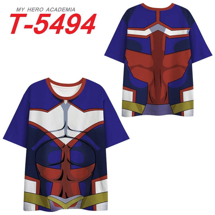 My Hero Academia Anime Peripheral Full Color Milk Silk Short Sleeve T-Shirt from S to 6XL  T-5494