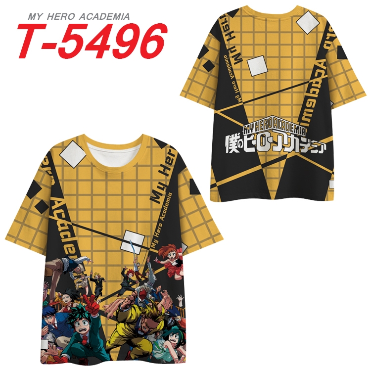 My Hero Academia Anime Peripheral Full Color Milk Silk Short Sleeve T-Shirt from S to 6XL  T-5496