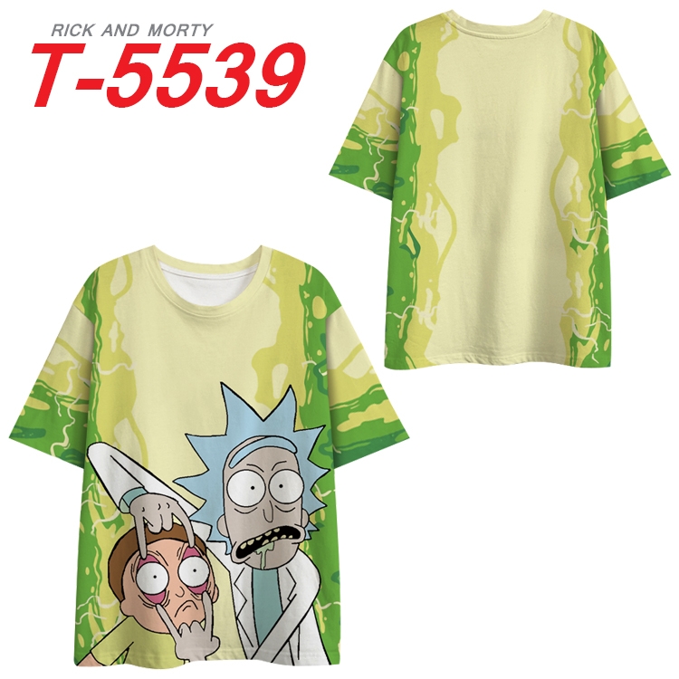 Rick and Morty Anime Peripheral Full Color Milk Silk Short Sleeve T-Shirt from S to 6XL T-5539