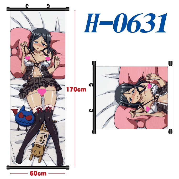 ship girl Black plastic rod cloth hanging canvas painting 60x170cm  H-0631