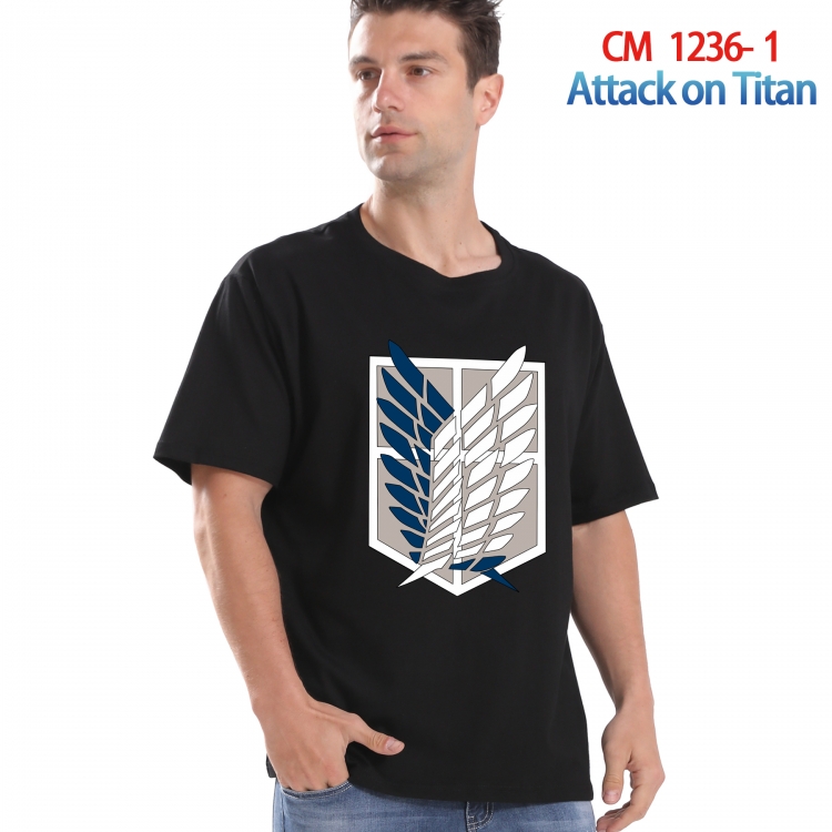 Shingeki no Kyojin Printed short-sleeved cotton T-shirt from S to 4XL CM 1236 1