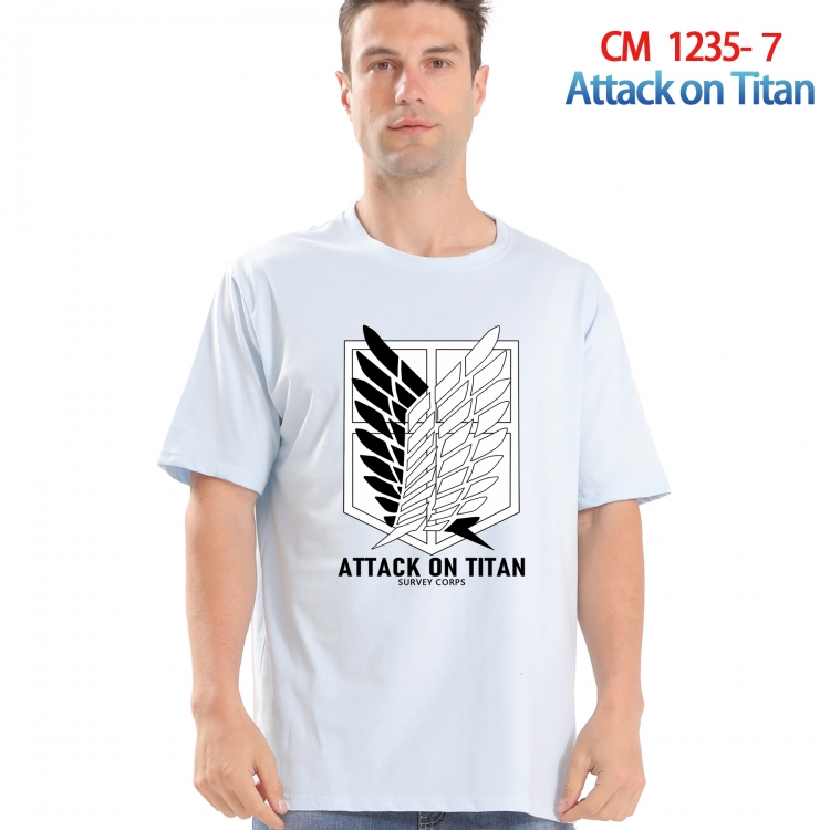 Shingeki no Kyojin Printed short-sleeved cotton T-shirt from S to 4XL CM 1235 7