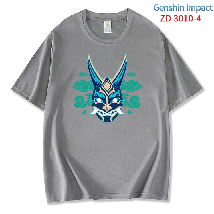 Genshin Impact ice silk cotton loose and comfortable T-shirt from XS to 5XL ZD-3010-4