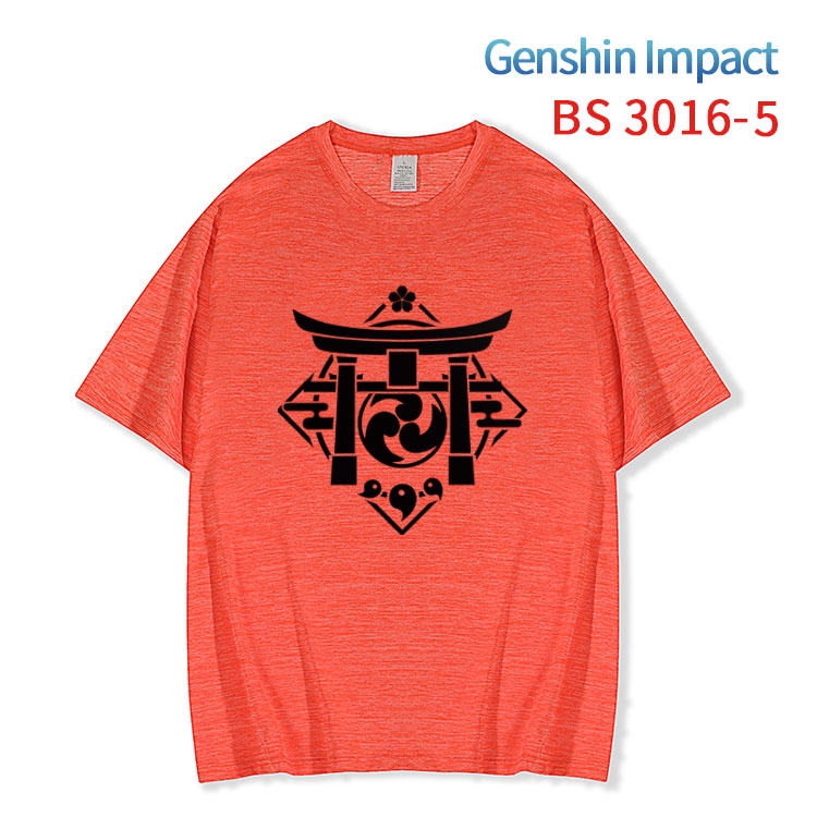 Genshin Impact ice silk cotton loose and comfortable T-shirt from XS to 5XL BS-3016-5