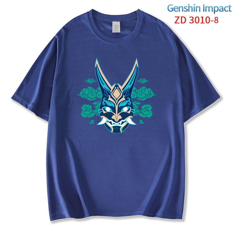 Genshin Impact ice silk cotton loose and comfortable T-shirt from XS to 5XL ZD-3010-8