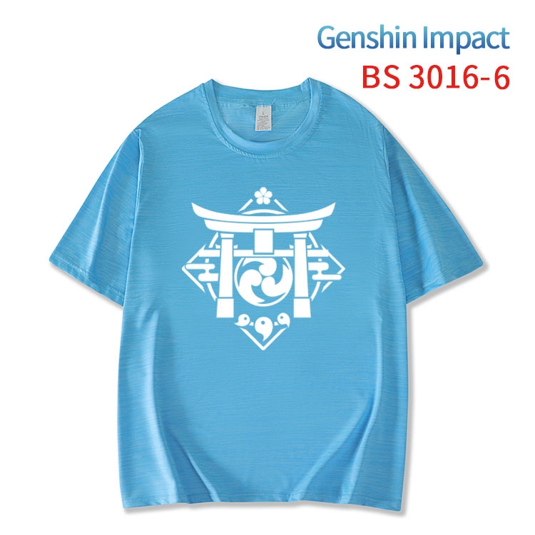 Genshin Impact ice silk cotton loose and comfortable T-shirt from XS to 5XL BS-3016-6