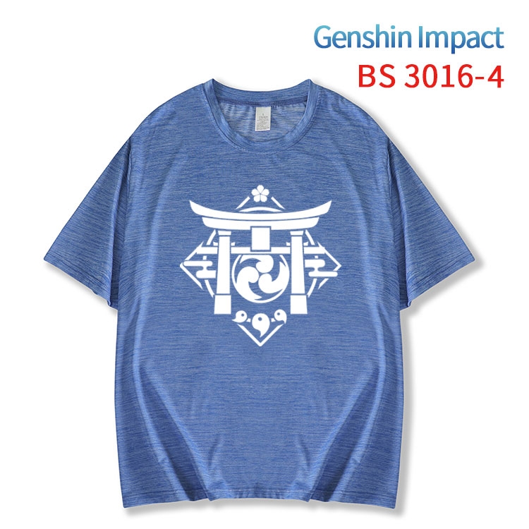 Genshin Impact ice silk cotton loose and comfortable T-shirt from XS to 5XL  BS-3016-4