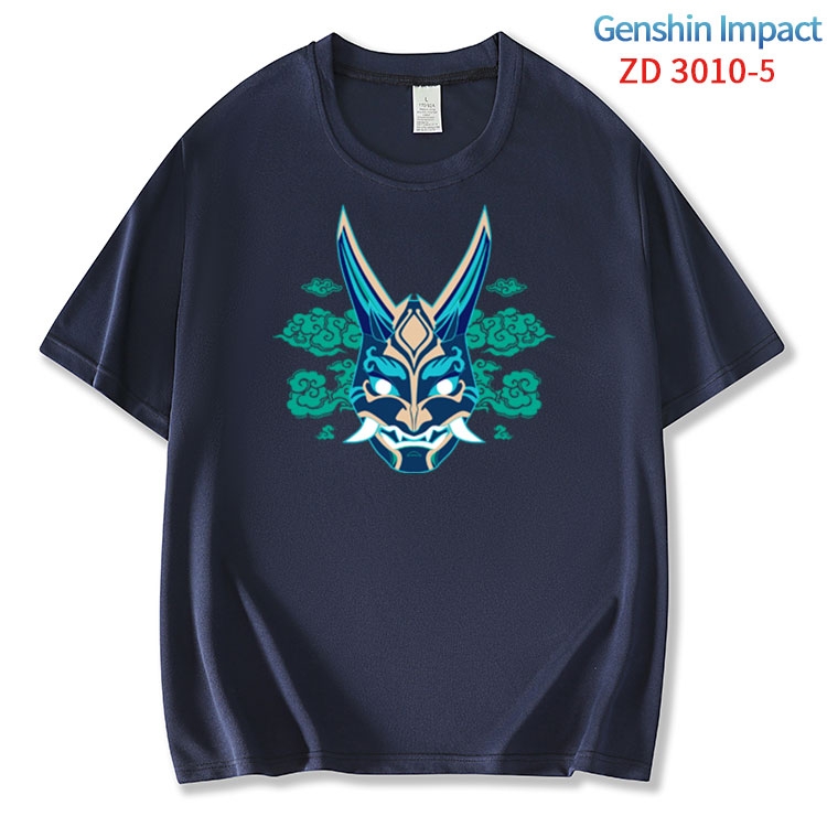 Genshin Impact ice silk cotton loose and comfortable T-shirt from XS to 5XL ZD-3010-5