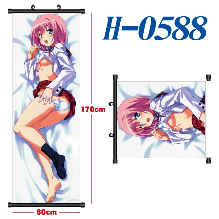 Toaru Kagaku no Railgun Black plastic rod cloth hanging canvas painting 60x170cm H-0588