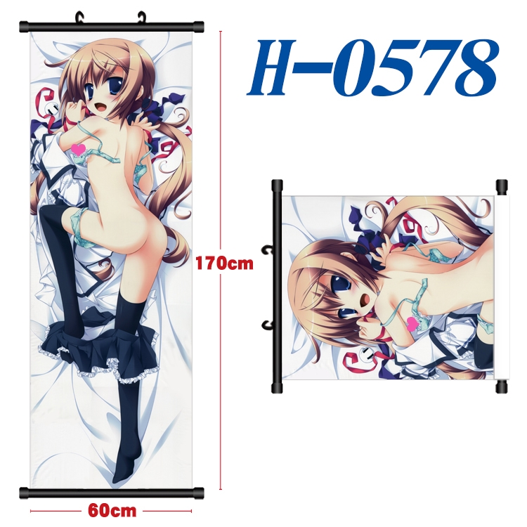 Toaru Kagaku no Railgun Black plastic rod cloth hanging canvas painting 60x170cm H-0578