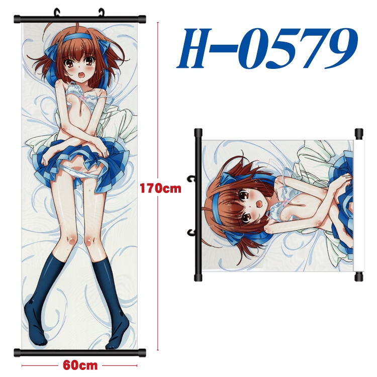 Toaru Kagaku no Railgun Black plastic rod cloth hanging canvas painting 60x170cm H-0579