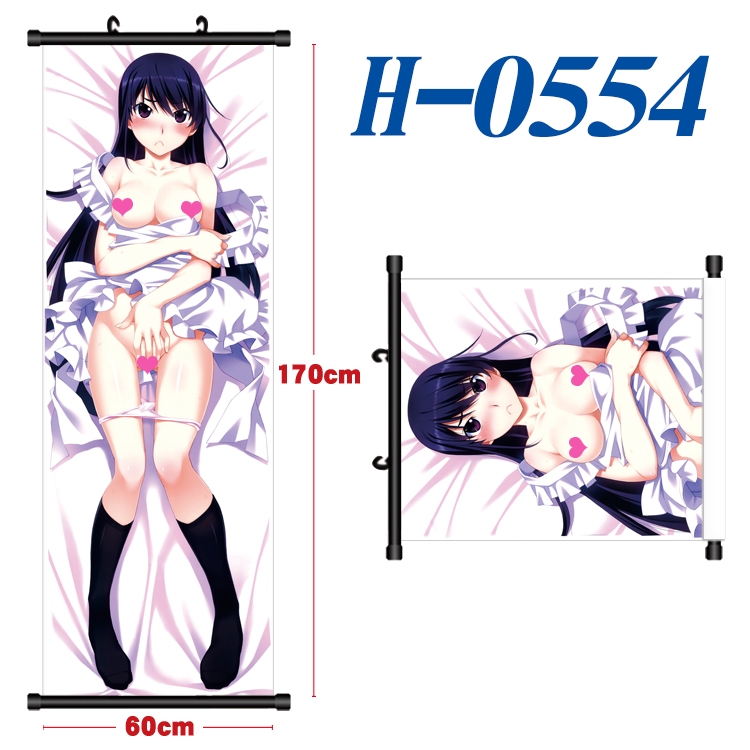 Toaru Kagaku no Railgun Black plastic rod cloth hanging canvas painting 60x170cm H-0554