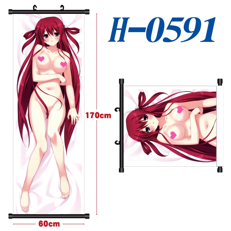 Toaru Kagaku no Railgun Black plastic rod cloth hanging canvas painting 60x170cm  H-0591