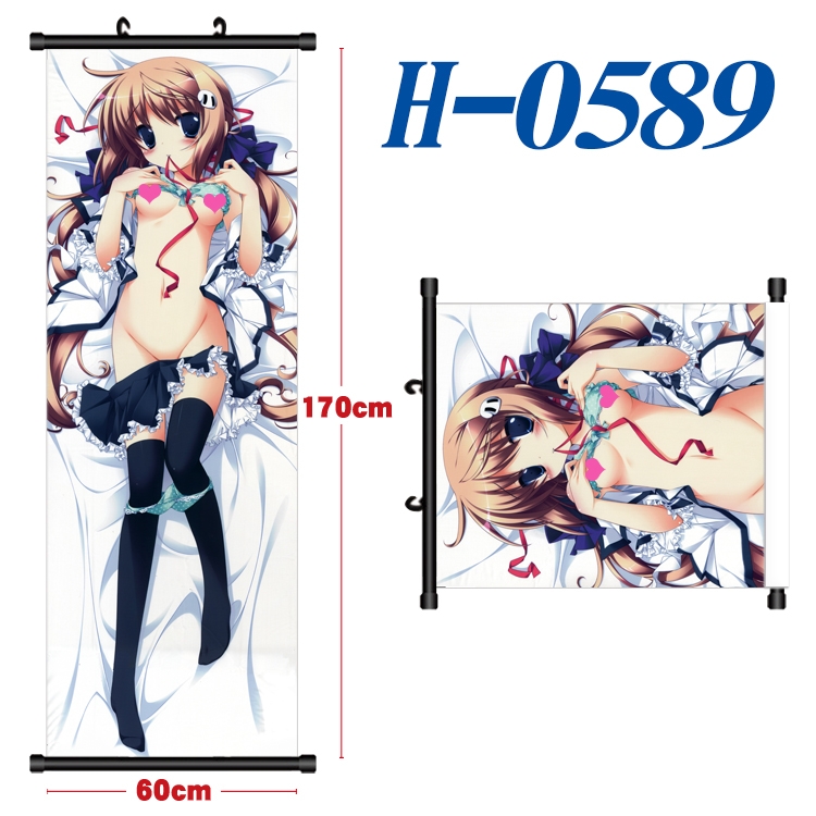 Toaru Kagaku no Railgun Black plastic rod cloth hanging canvas painting 60x170cm  H-0589