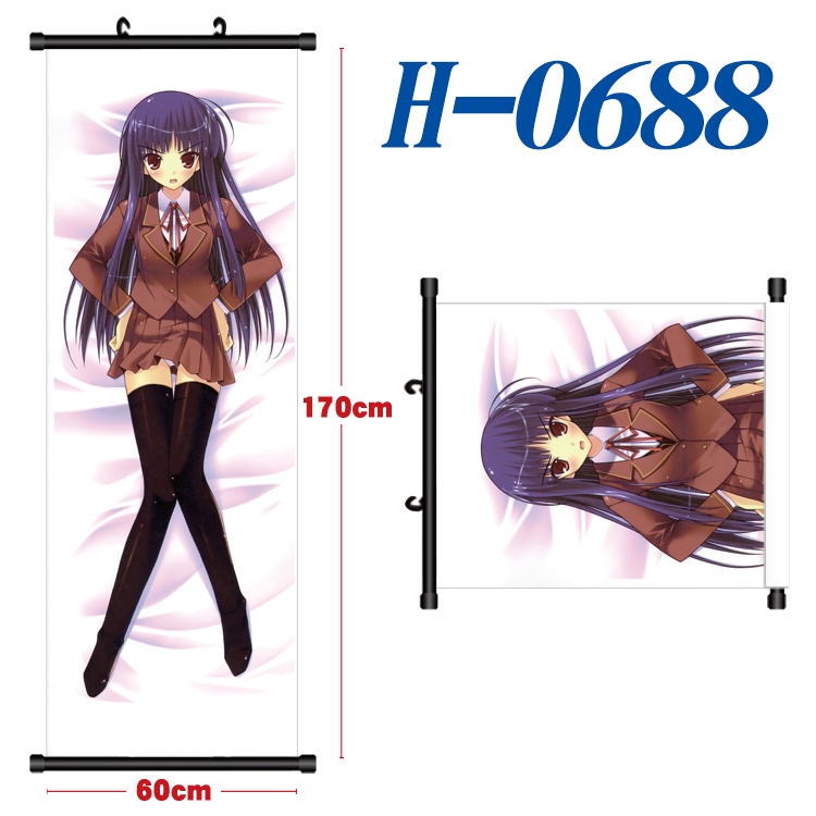 Saenai heroine no so Black plastic rod cloth hanging canvas painting 60x170cm  H-0688