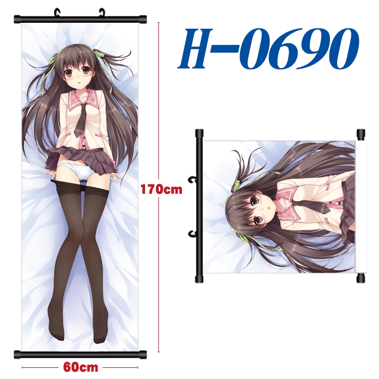 Saenai heroine no so Black plastic rod cloth hanging canvas painting 60x170cm  H-0690