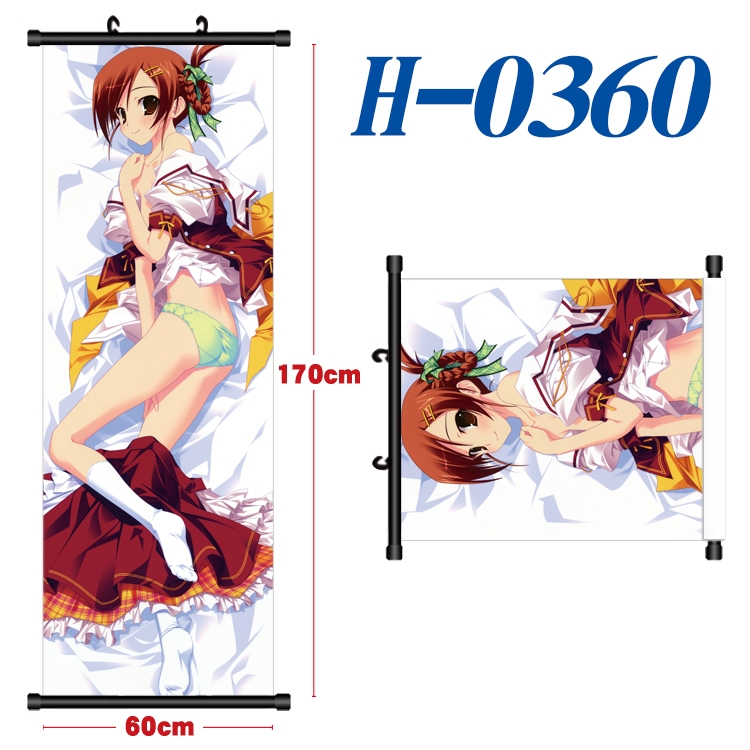 Queen's Blade Black plastic rod cloth hanging canvas painting 60x170cm H-0360