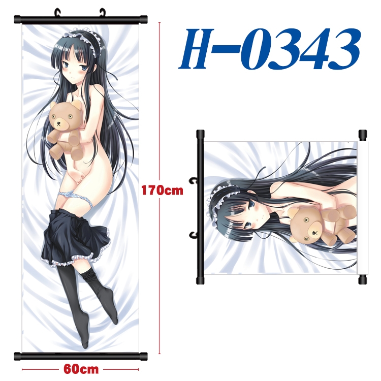 Queen's Blade Black plastic rod cloth hanging canvas painting 60x170cm  H-0343