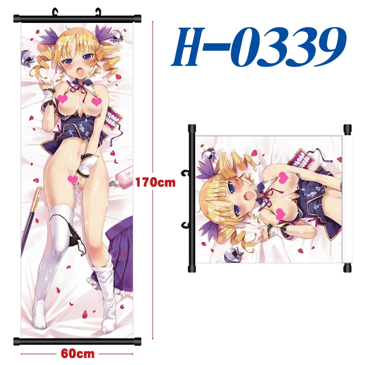 Queen's Blade Black plastic rod cloth hanging canvas painting 60x170cm H-0339